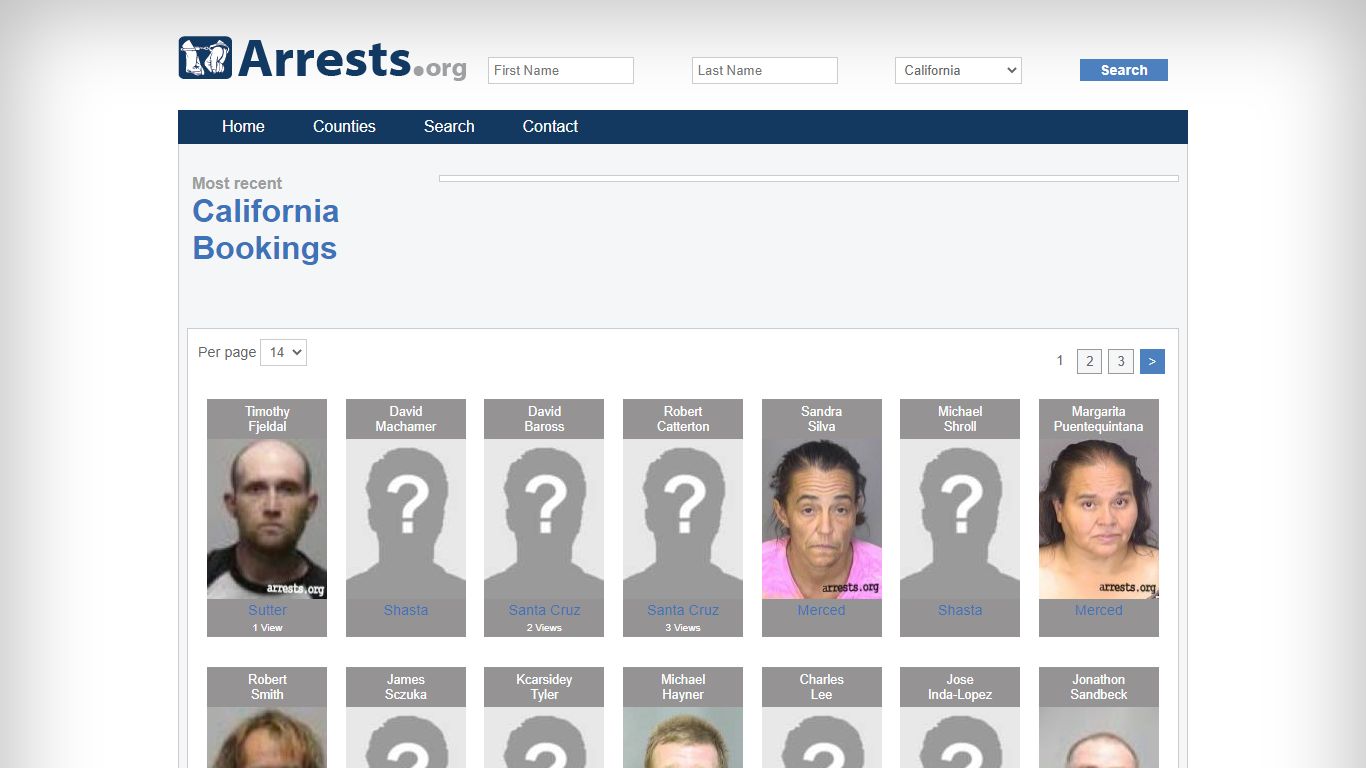 California Arrests and Inmate Search